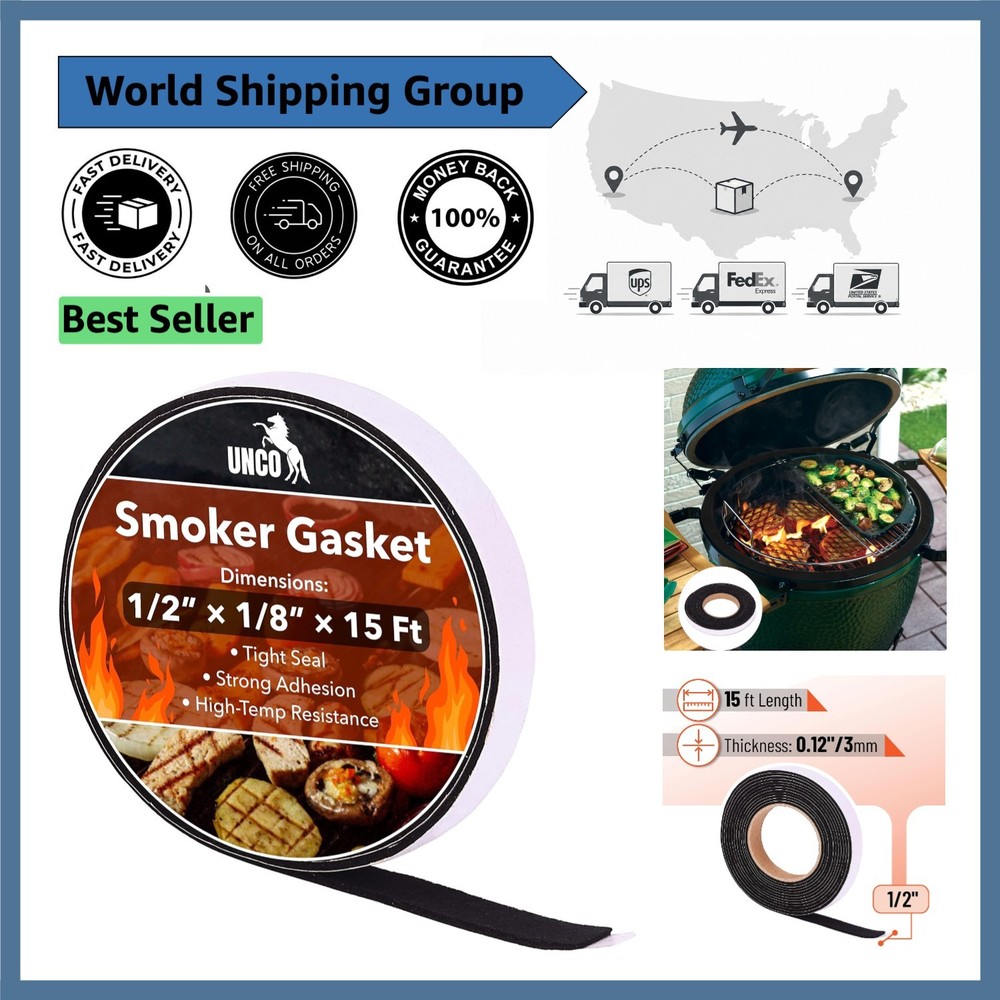 High-Temperature Gasket 15ft for BBQ Grills & Smokers – Strong Seal