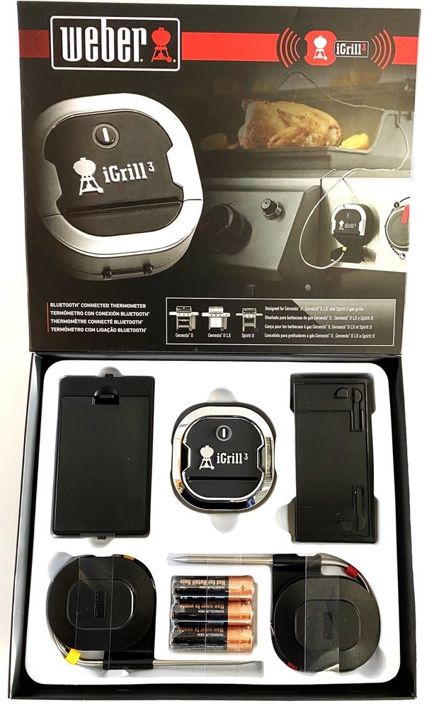 Weber 7204 iGrill 3 Digital Probe Bluetooth Compatibility Meat Thermometer New