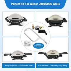 Regulator with 69957 Burner Tube for Weber Q Grill Parts,for Weber Q100,Q120,…