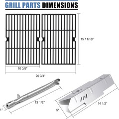Grill Replacement Parts for Dyna Glo 2 Burner Grill Models DGF350CSP DGF350CSP-D