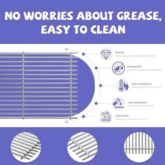 17.5″ Stainless Steel Grill Grate for Weber Spirit & Genesis Series Grills – Dur