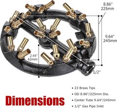 Durasteel Natural Gas Jet Burners For Chinese Wok Range – Cast Iron Body Round
