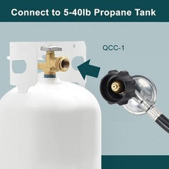 Single Stage Propane Hose and Regulator Kit for BBQ Grills For 540 lb Capacity