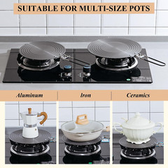 2 Pcs Simmer Plate for Gas Stove 11 Inches and 9.5 Inches Fast Defrosting Tray R