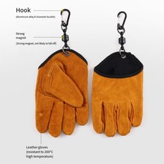 Top layer cowhide gloves fireproof abrasion resistant nonslip for welding