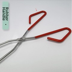 15 Inch Stainless Steel BBQ Tongs for Outdoor Charcoal Grilling and Cooking
