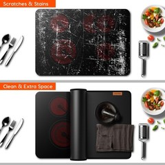 Fireproof Stove Top Covers for Electric Stove, Heat Resistant Glass Top Prote…