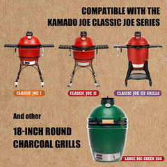 Rotisserie Accessory Attachment Compatible with Kamado Joe Classic Joe Grills, L