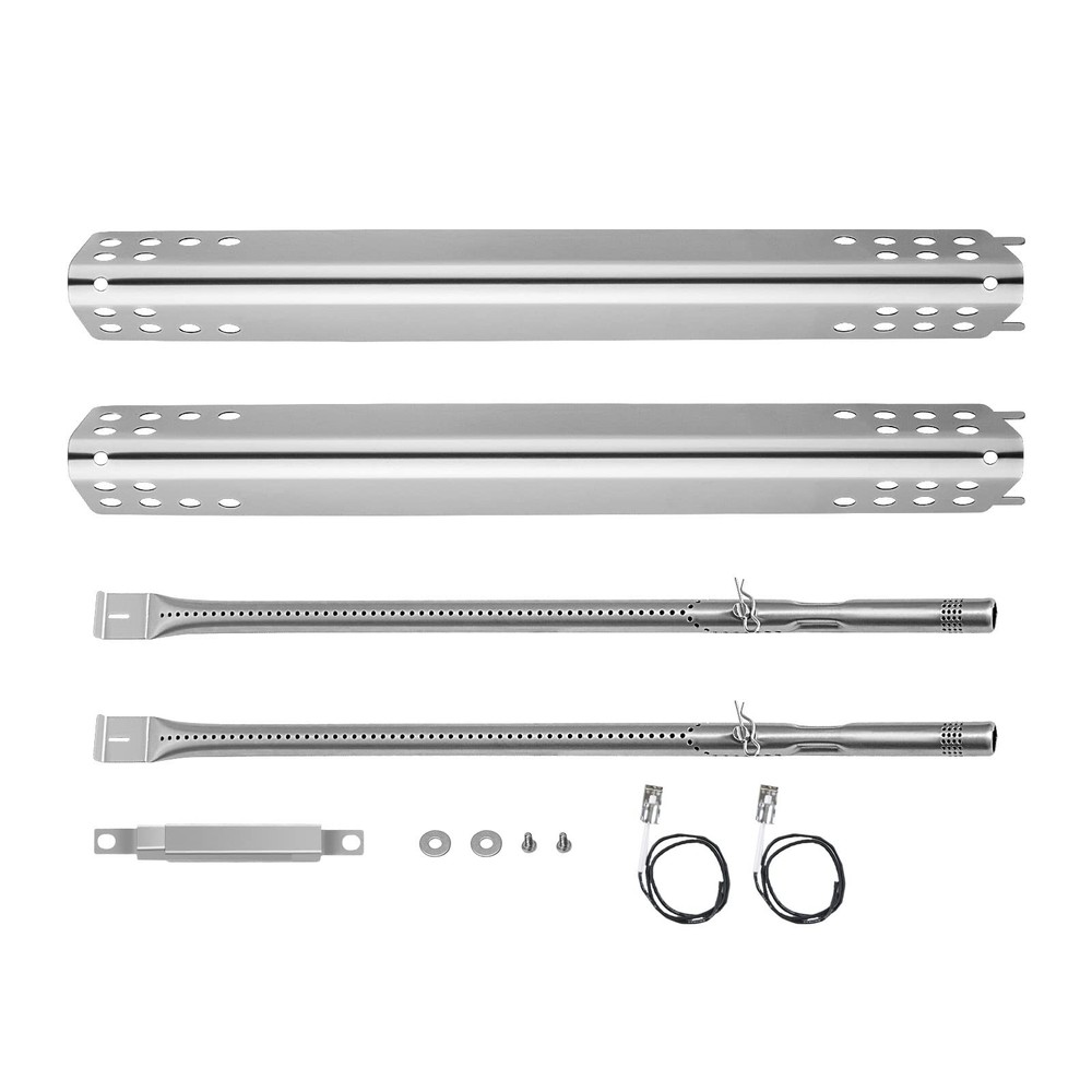 2 Burner Grill Replacement Parts Stainless Steel Heat Plates Tubes Igniters
