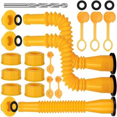 Gas Can Spout Replacement,11.8inch Gas Can Nozzle,(3 Kit-Yellow) Bendable Tub…