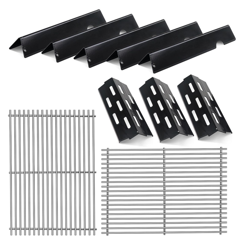 PorcelainEnameled Grill Flavorizer Bar Heat Plates with 9MM Stainless Steel C…