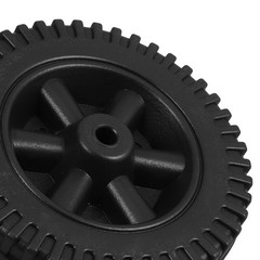 2Pcs Lightweight Durable Plastic Wheels for Grill Cart Bbq Replacement Kit Black