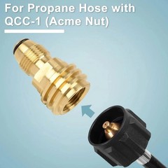 2PCS POL to QCC1 Propane Tank Adapter 100 lbs LP Tank Valve to Type-1 Fitting
