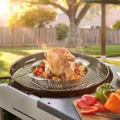 Hinged Cooking Grate for Weber, 22.5 Inch Charcoal Grills, Kettle, Performer, Ma
