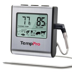 TP16 Large LCD Digital Cooking Food Meat Thermometer for Smoker Oven Kitchen …