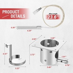 Fire Pot and Hot Rod Ignitor Kit Replacement Parts for Traeger and Pit Boss W…