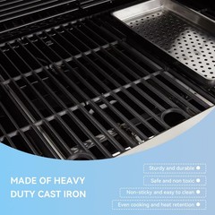 FORYEYC 17″ Grill Grates for Charbroil Performance 5 Burner 463448021 4634490…