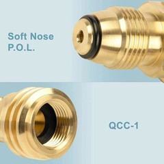 2PCS POL to QCC1 Propane Tank Adapter 100 lbs LP Tank Valve to Type-1 Fitting