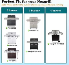 Part for Nexgrill 720 0925P Burner Tube Heat Plates for Nexgrill 720
