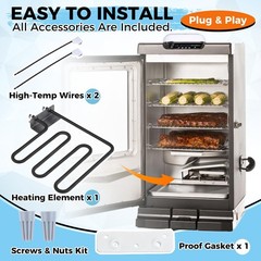 MOOTVGOO 1200 Watts Smoker Heating Element Kit Replacement for Silver