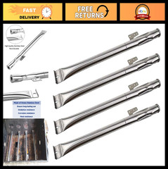 Stainless Steel Grill Burner Tubes Replacement for Gas Grills – 4 Pack, Fits Ken