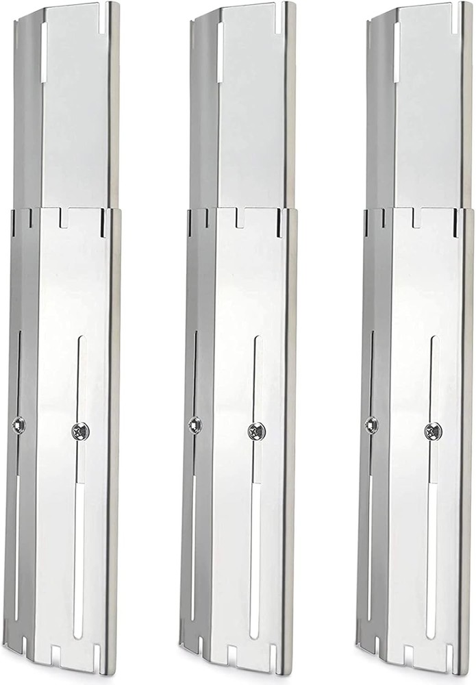 Universal Grill Heat Plates Stainless Steel Flame Tamers for Gas BBQ 3-Pack