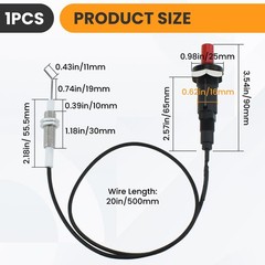 DALQUIS 1 Set Propane Push Button Piezo Igniter, Piezo Spark Ignition with 20…