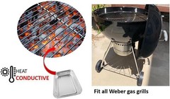 Heavy Duty Plated Steel Hinged Cooking Grate and Lower Grate, Charcoal Grate for