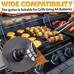 2 Pcs Gas Grill Igniter – BBQ Igniter Standard 1.22″ Diameter AAA Compatible,