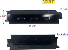 Stainless steel carry-over tubes and porcelain-coated heat plates for Charbroil