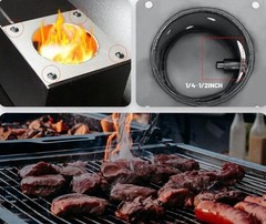 Fire Pot Burn Pot and Hot Rod Ignitor Kit, Heavy Duty Steel Fire Burn Pot wit…