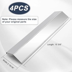 Grill Heat Plate Shields Replacement Parts for Silvery Heat Shield-4 Burner
