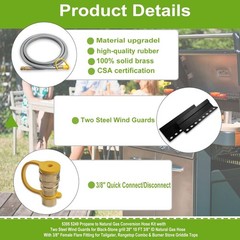5395 Natural Gas Conversion Kit for Blackstone Grill 28″ 30″ 36″ Griddle, Pro…