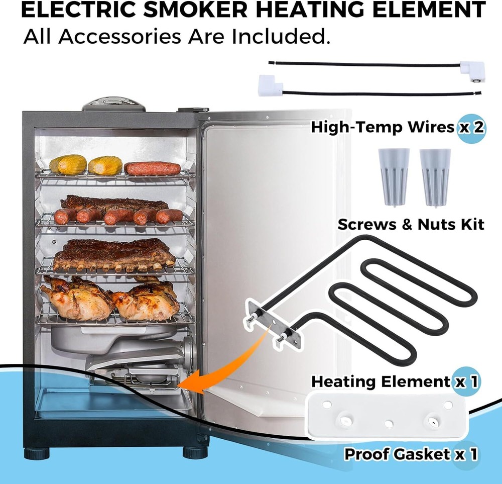 800 Watt Smoker Heating Element Kit for Masterbuilt 9907090033 ESQ30B/SH19079518