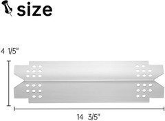 BBQ Heat Plates 3-Pack Stainless Steel 14.6″ for Nexgrill BBQ Pro Backyard Grill