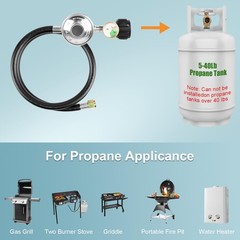 Manguera y Regulador De Gas Propano 3 Pies 3/8 Inch Para Tanque Estufa Cocina