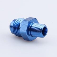 Male 1/8″ NPT to -6 AN Flare Adapter Straight 6AN to 1/8 NPT flare to NPT blue