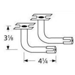 Galvanized L-shaped gas grill venturi pair # 73112