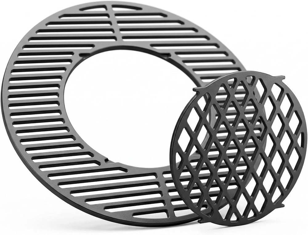 8835 Cast Iron 21.5″ Grill Grates W/12″ Removable Center Grate for Weber Origina