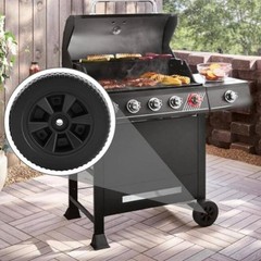 2Pcs For Charbroil 7 Inch Wheels Replacement for Smooth Outdoor Cooking