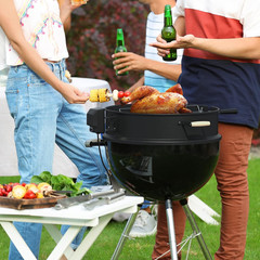 SHINESTAR Upgraded Rotisserie Kit for All Weber 22-Inch Kettle Charcoal and Othe