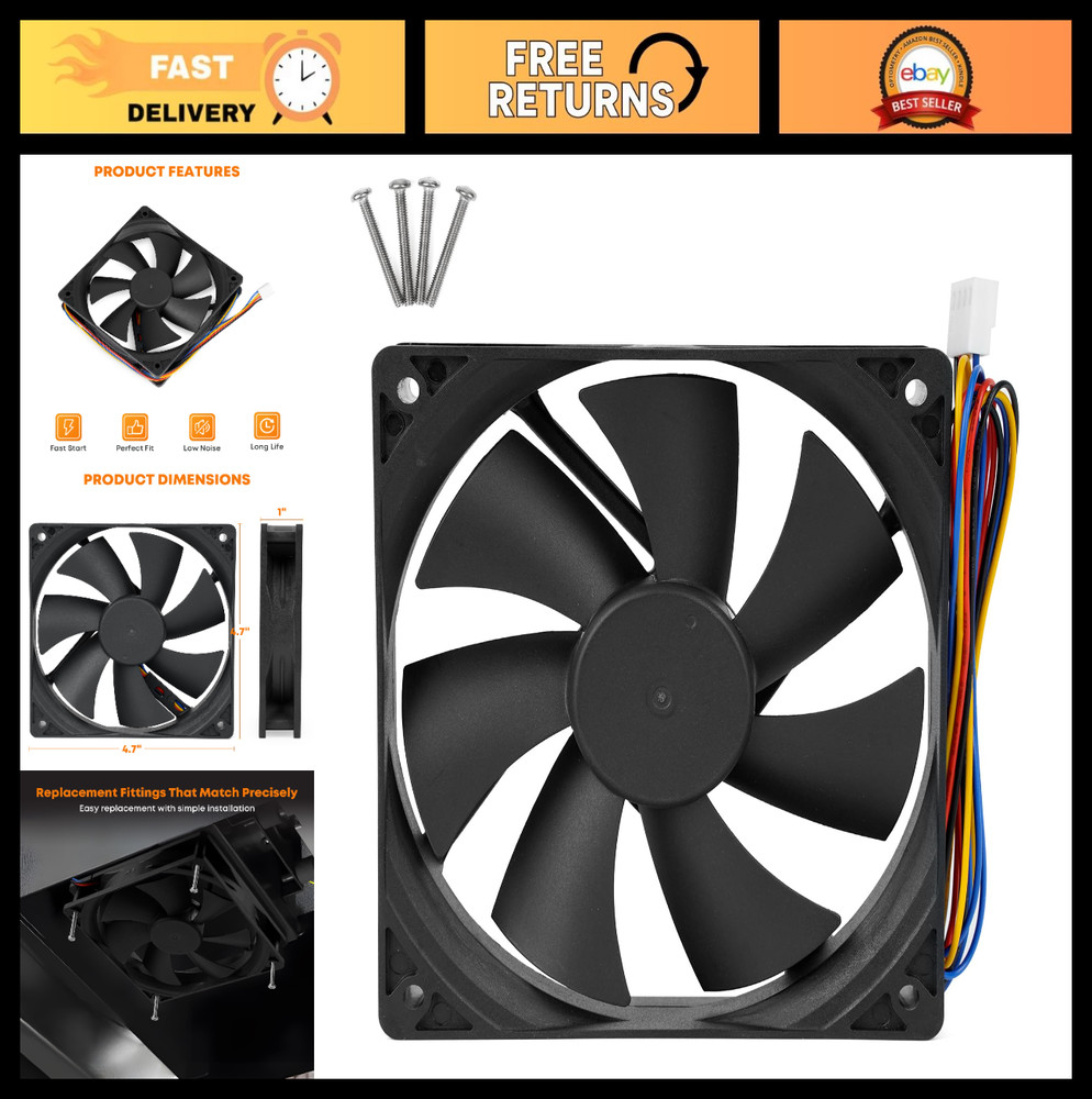 Pellet Grill Induction Fan Replacement 12V DC for Traeger D2 Pro 575/780, Ironwo