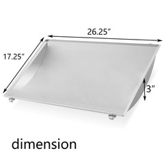 Stainless Steel Heat Plate & Drip Pan Replacement for Charbroil Grills 26.25″x17