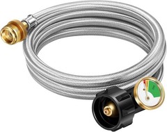 Versatile 6 FT Propane Hose Adapter 1lb to 20lb – Ideal for Grilling and Camping