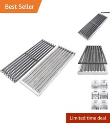 Stainless Steel 3-Burner TRU-Infrared Replacement Emitter & Grate – 17″ D x 6″ W