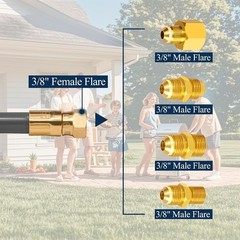 12FT Natural Gas Hose with Quick Connect for Weber