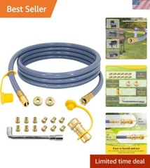 10FT Natural Gas Conversion Kit – Perfect for Black-Stone Griddles & Tailgaters