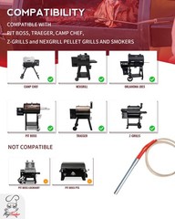 AC Hot Rod/Grill Igniter Replacement for Traeger, Pit Boss, Camp Chef, Z-Grills