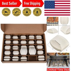 Ceramic Briquettes Replacement for Select Grills, Set of 50, 2×2 inch