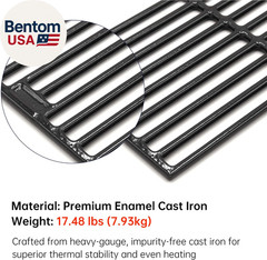 Porcelain Coated Cast Iron Grill Grid Grates Replacement for Chargriller Models